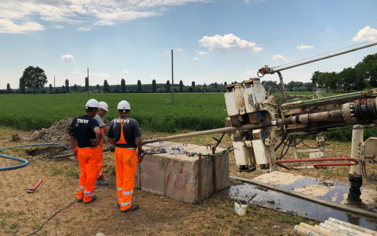 WP4: well screen installation at test field in Pieve di Cento